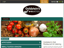 Tablet Screenshot of goldsteinsdeli.com